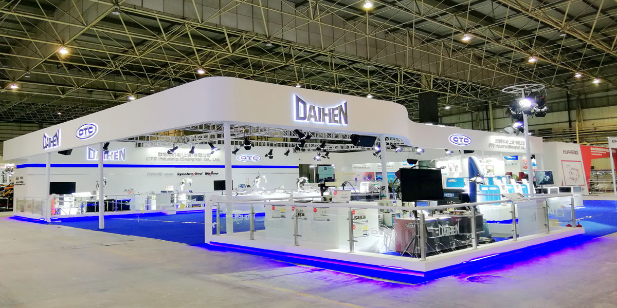 埃森焊接展展覽特裝搭建現(xiàn)場(chǎng)圖